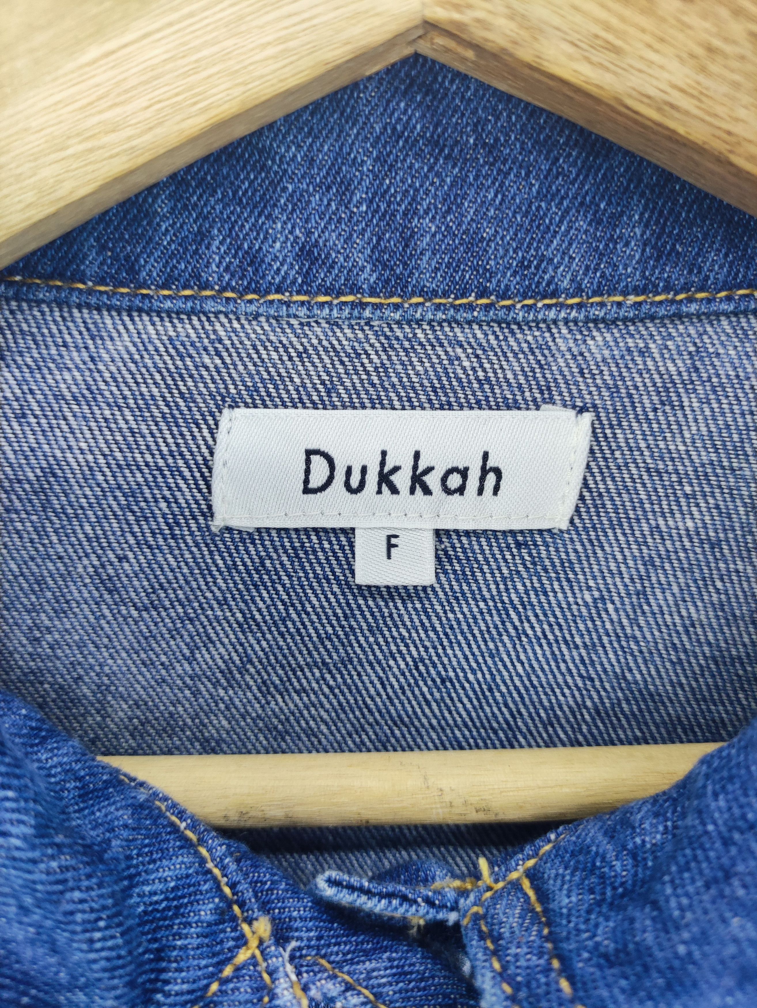 Denime Vintage Dukkah Denim Jacket Embroidered Flower Logo Size M / US 6-8 / IT 42-44 - 2 Thumbnail