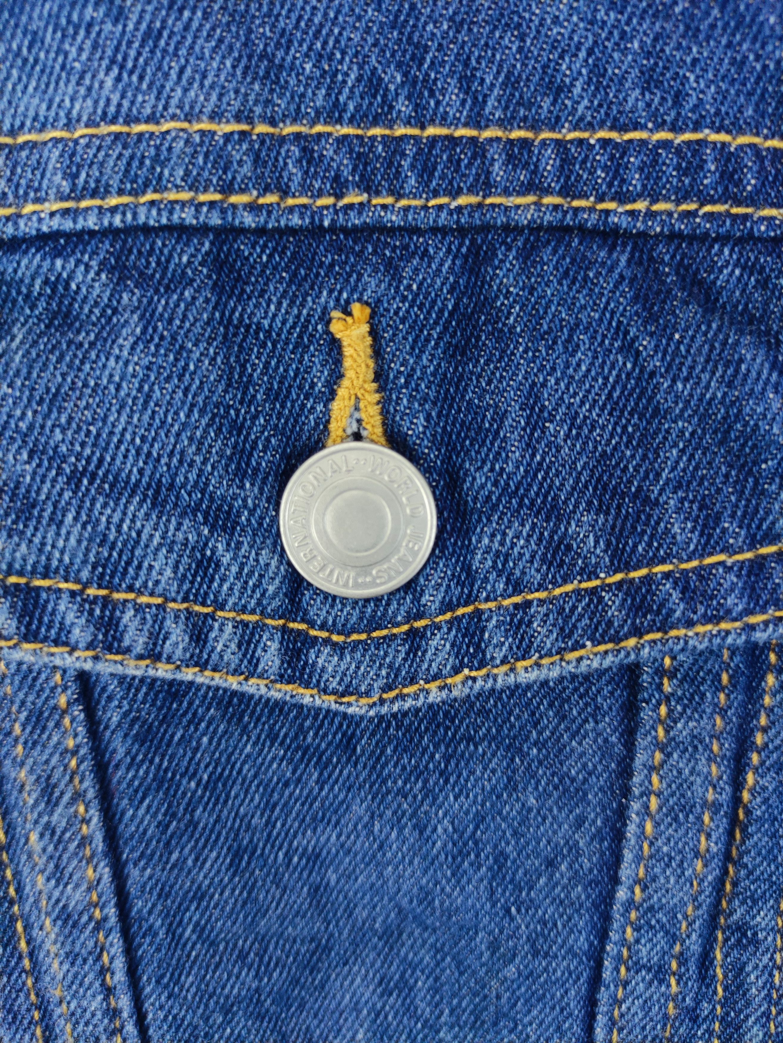 Denime Vintage Dukkah Denim Jacket Embroidered Flower Logo Size M / US 6-8 / IT 42-44 - 3 Thumbnail