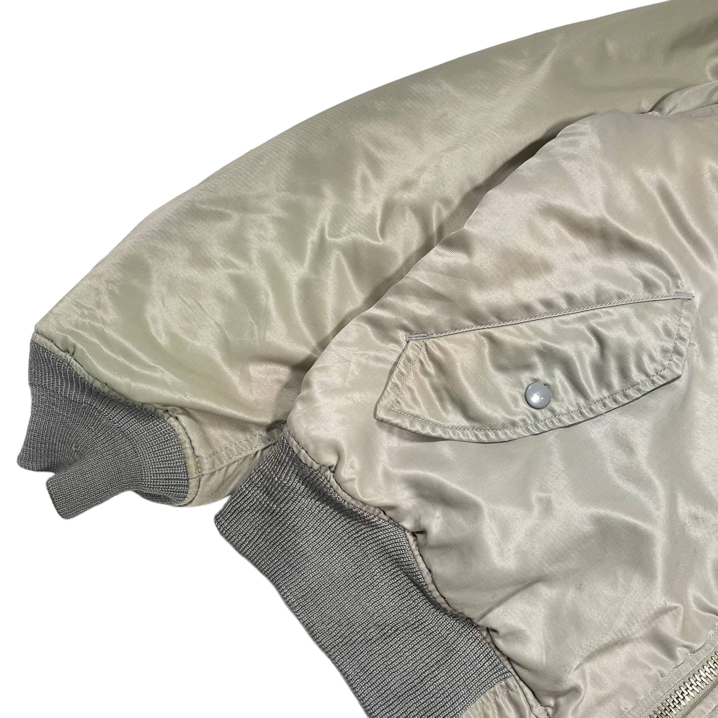 Vintage Vintage 90s MA 1 Satin Bomber Reversible Jacket Size US L / EU 52-54 / 3 - 3 Thumbnail