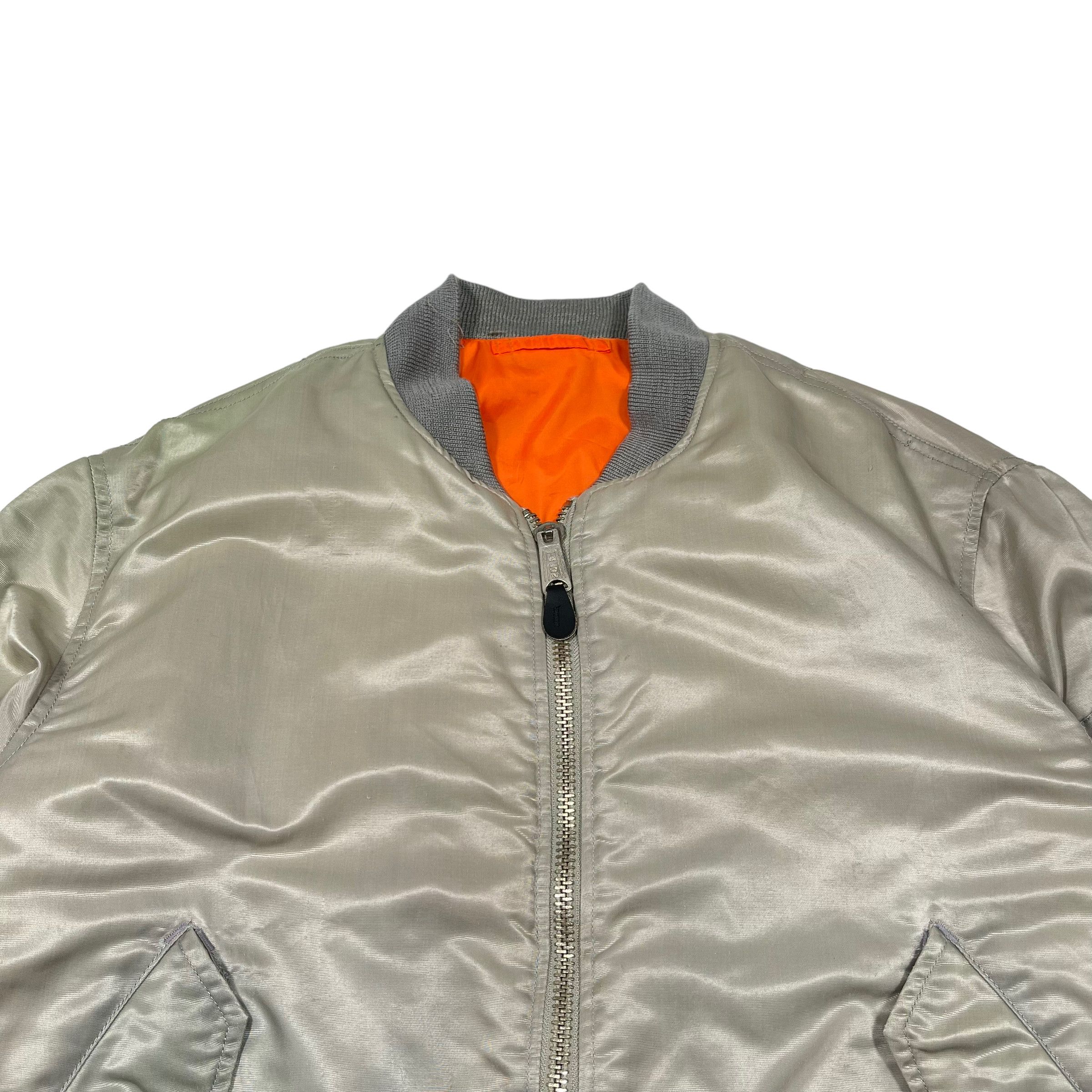 Vintage Vintage 90s MA 1 Satin Bomber Reversible Jacket Size US L / EU 52-54 / 3 - 2 Thumbnail