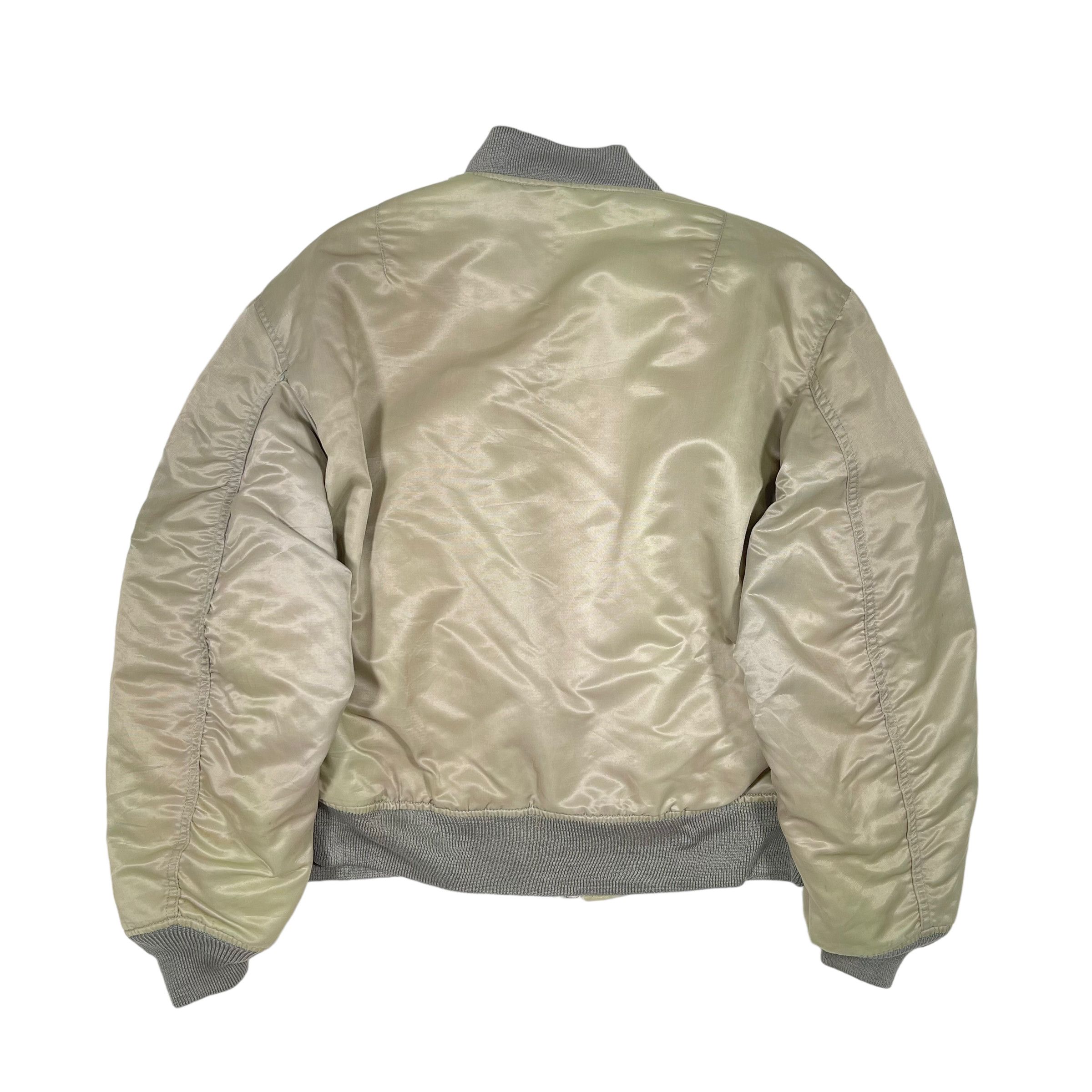 Vintage Vintage 90s MA 1 Satin Bomber Reversible Jacket Size US L / EU 52-54 / 3 - 5 Thumbnail