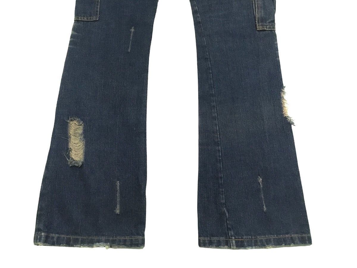 14th Addiction Vintage Japanese Brand Tactical Zipper Flared Jeans 1990s Size US 33 - 5 Thumbnail