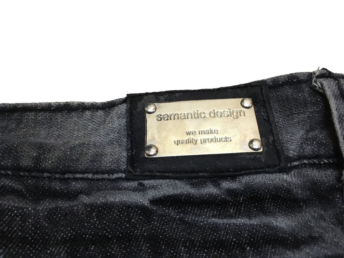 14th Addiction Vintage Semantic Design Distressed Curve Flared Jeans 1990s Size US 34 / EU 50 - 7 Thumbnail