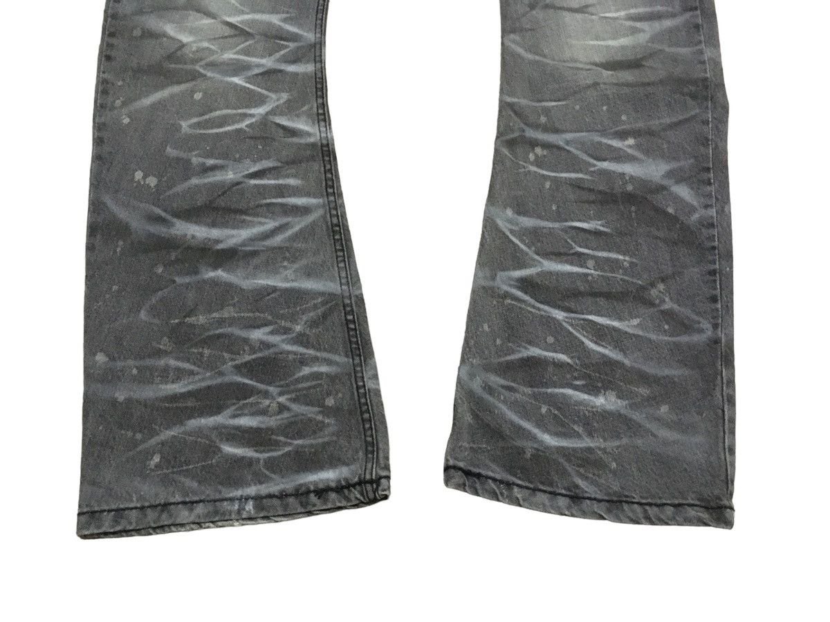 14th Addiction Vintage Semantic Design Distressed Curve Flared Jeans 1990s Size US 34 / EU 50 - 5 Thumbnail