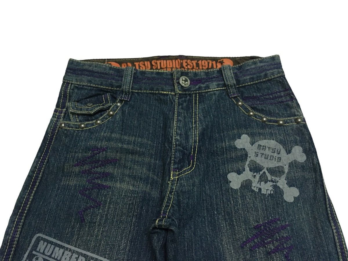 14th Addiction Rare Design Vintage Japanese Brand Ba-Tsu Studio Jeans 1990s Size US 28 / EU 44 - 3 Thumbnail
