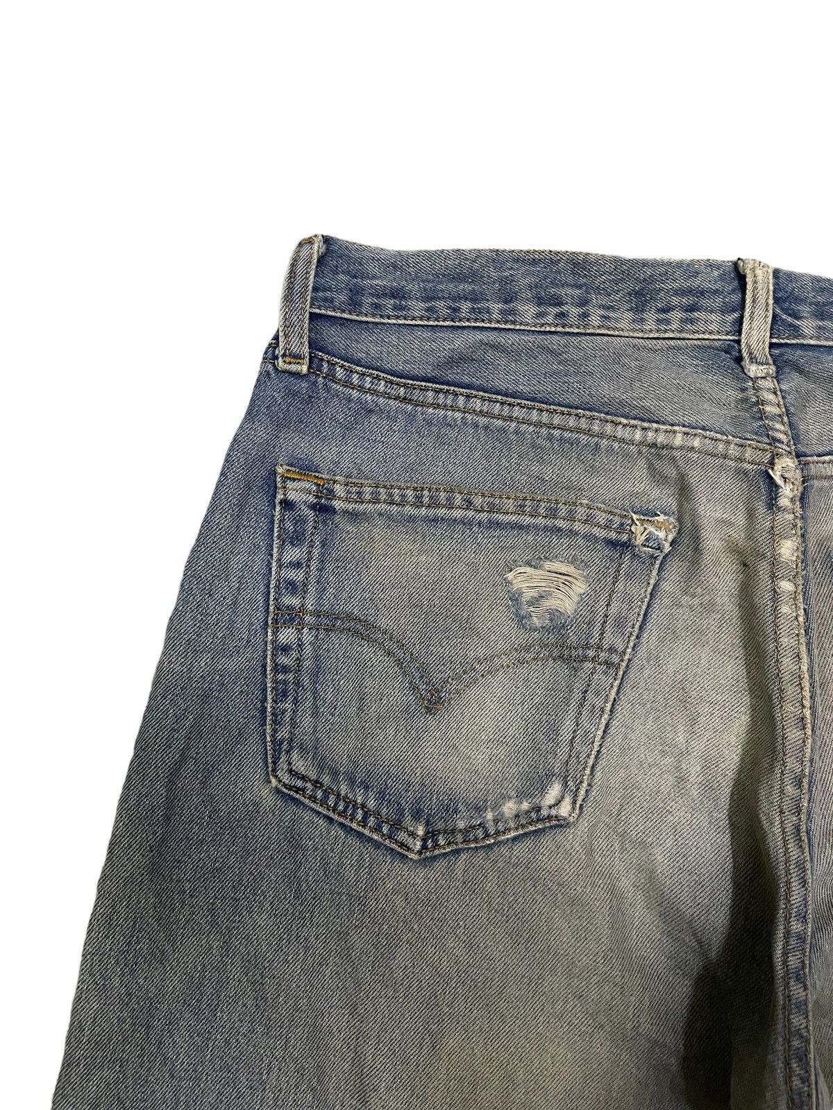 Levi's Vintage 90s Levi’s 501 Mud Wash Ripped Destroyed Jeans Size US 32 / EU 48 - 14 Thumbnail