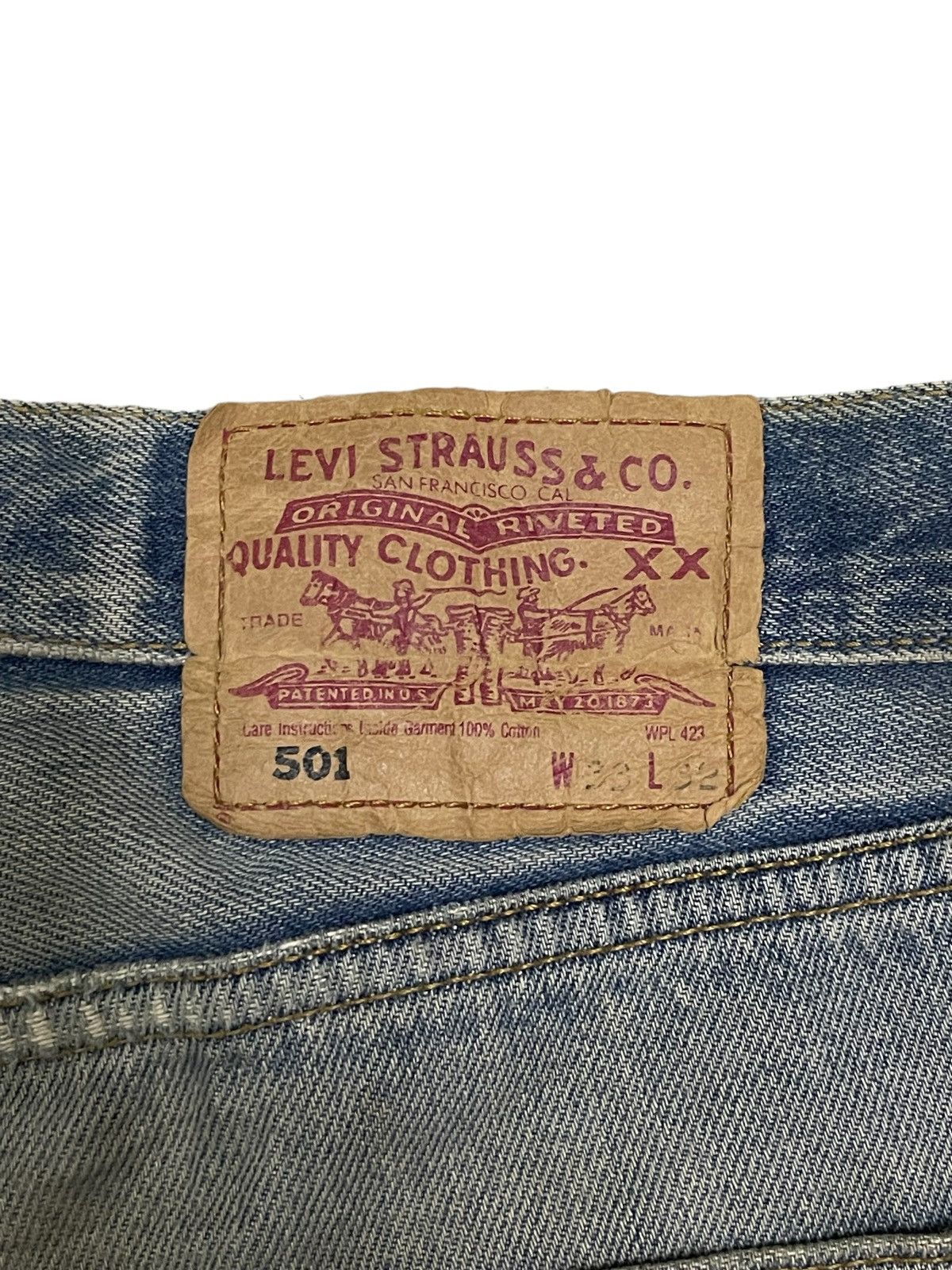 Levi's Vintage 90s Levi’s 501 Mud Wash Ripped Destroyed Jeans Size US 32 / EU 48 - 16 Thumbnail