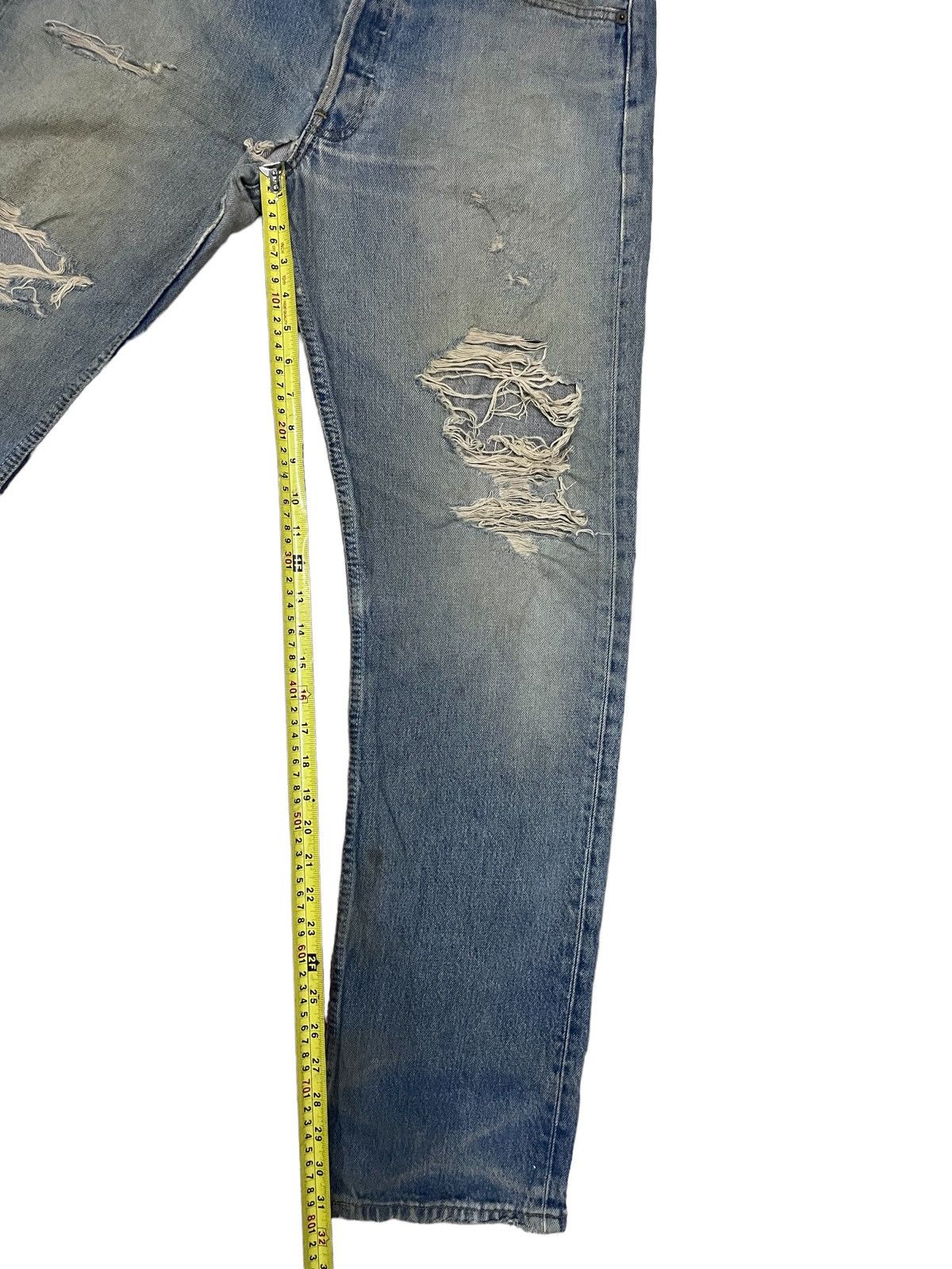 Levi's Vintage 90s Levi’s 501 Mud Wash Ripped Destroyed Jeans Size US 32 / EU 48 - 23 Thumbnail