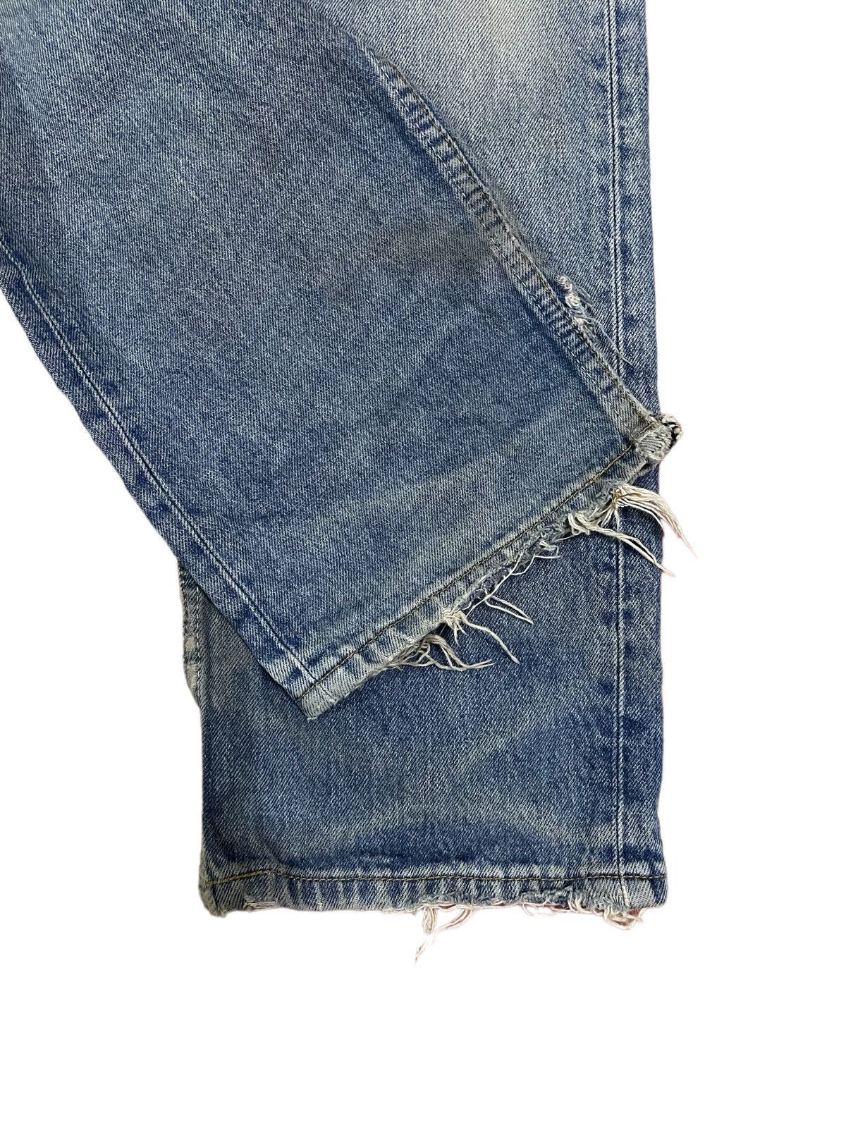 Levi's Vintage 90s Levi’s 501 Mud Wash Ripped Destroyed Jeans Size US 32 / EU 48 - 10 Thumbnail