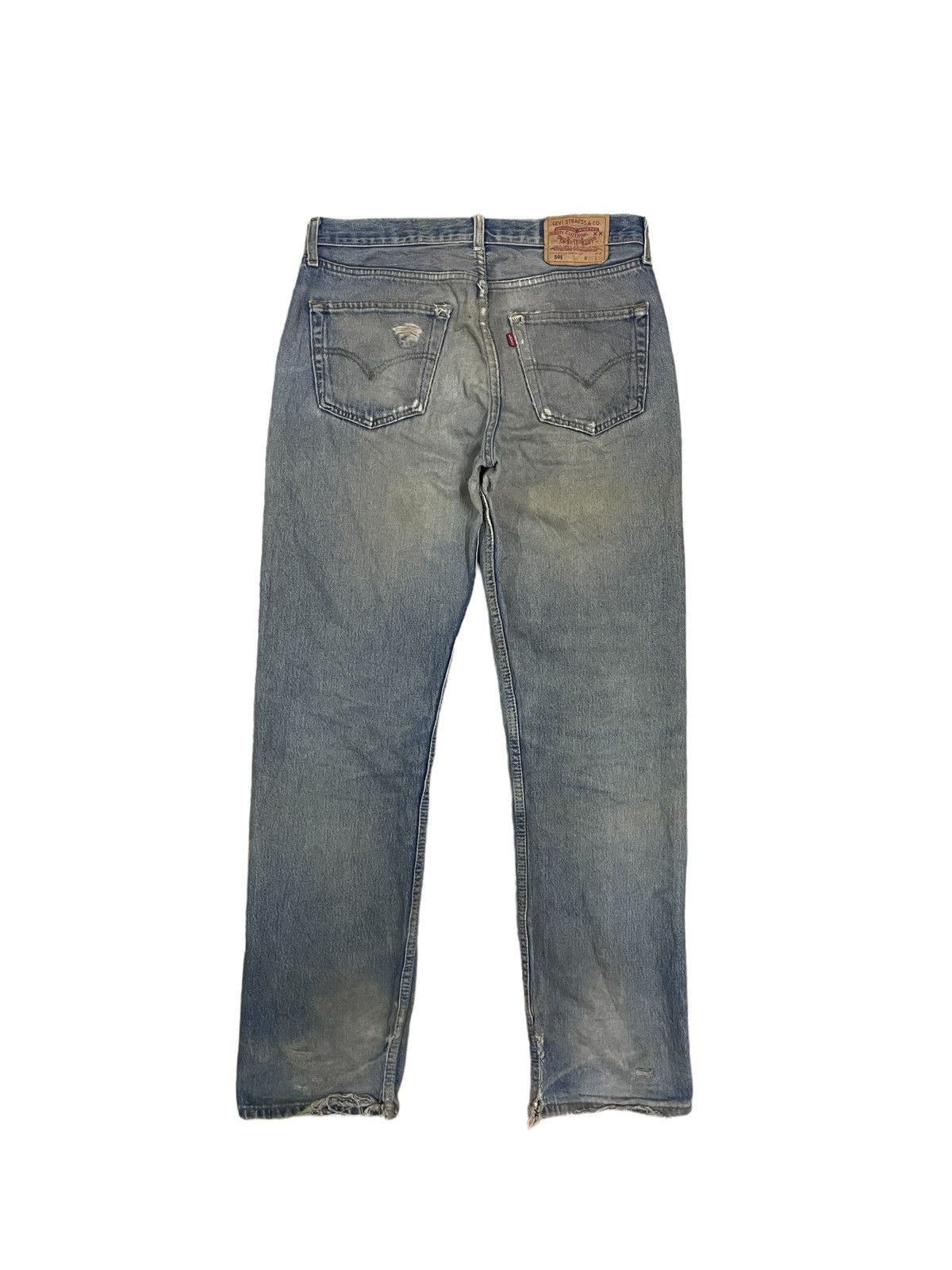 Levi's Vintage 90s Levi’s 501 Mud Wash Ripped Destroyed Jeans Size US 32 / EU 48 - 11 Thumbnail