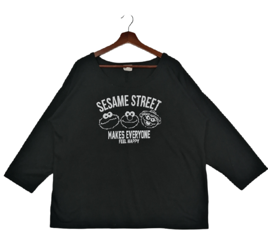 Cartoon Network × Vintage Vintage!! Sesame Street Makes Everyone Feel Happy Size US L / EU 52-54 / 3 - 1 Thumbnail