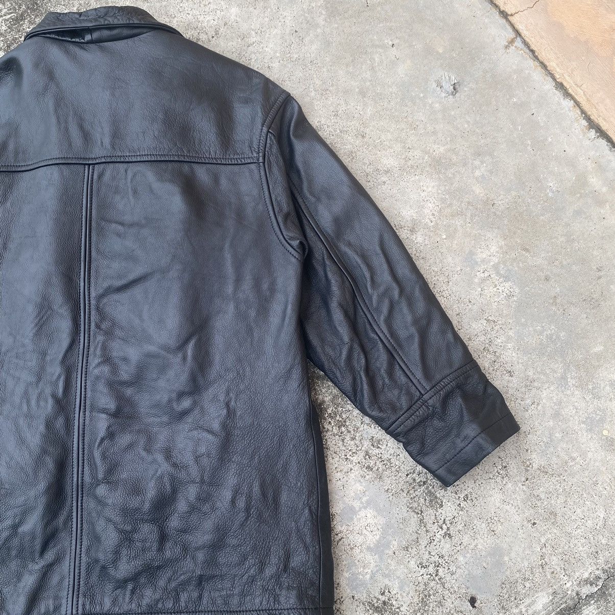 Genuine Leather × Vintage Vintage Branded Zip Up Genuine Leather Jacket Size US L / EU 52-54 / 3 - 10 Thumbnail