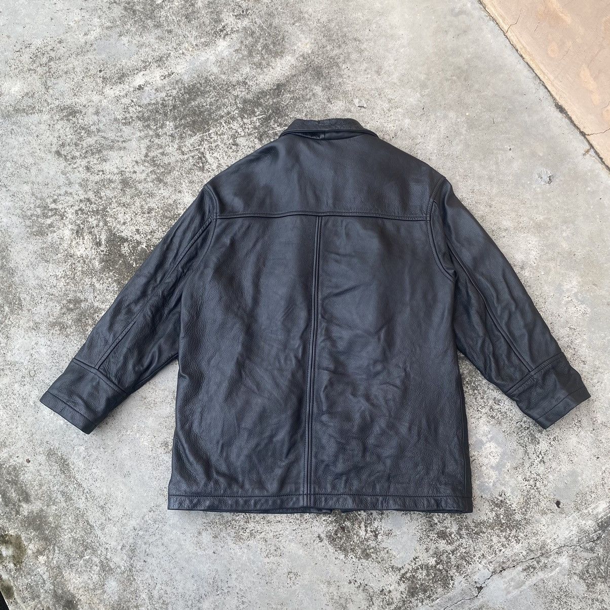 Genuine Leather × Vintage Vintage Branded Zip Up Genuine Leather Jacket Size US L / EU 52-54 / 3 - 8 Thumbnail