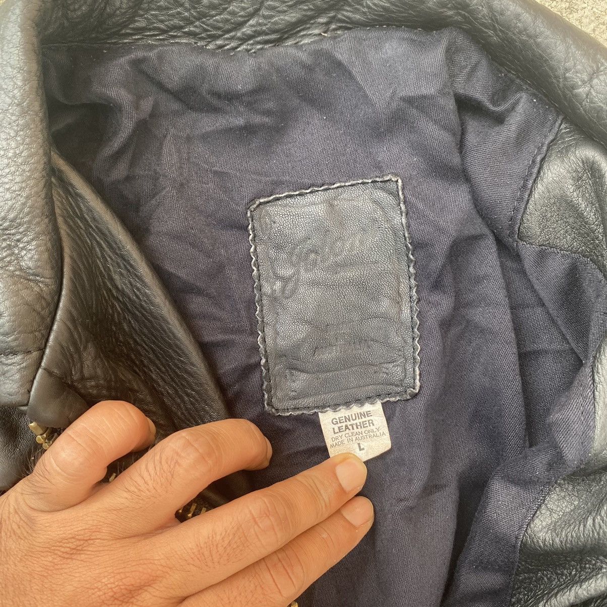 Genuine Leather × Vintage Vintage Branded Zip Up Genuine Leather Jacket Size US L / EU 52-54 / 3 - 12 Thumbnail