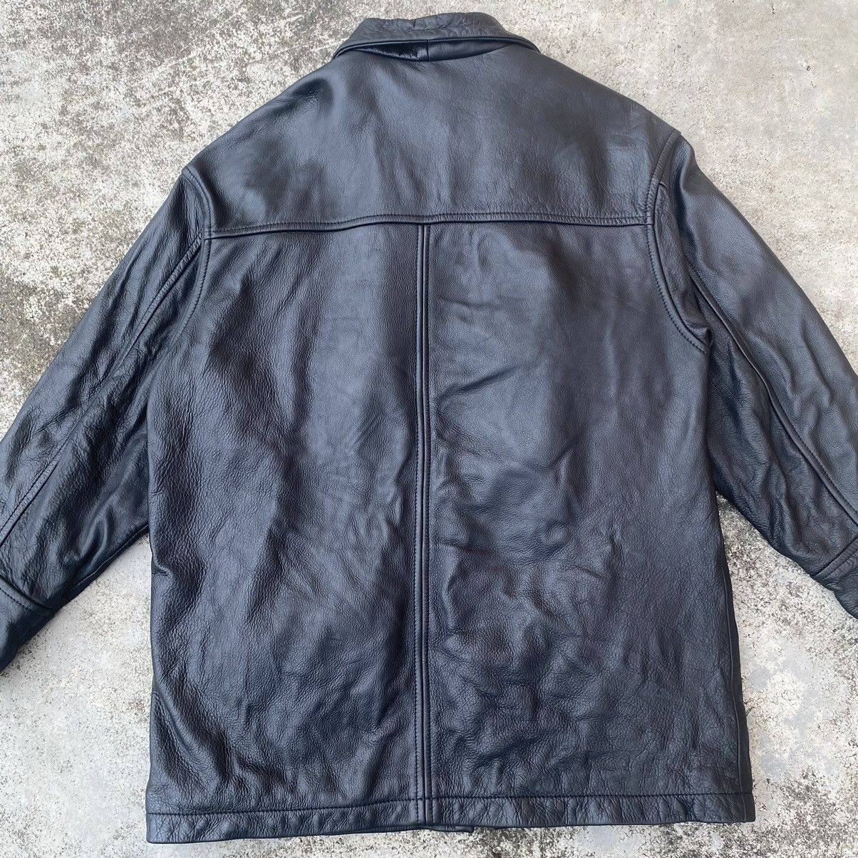Genuine Leather × Vintage Vintage Branded Zip Up Genuine Leather Jacket Size US L / EU 52-54 / 3 - 9 Thumbnail