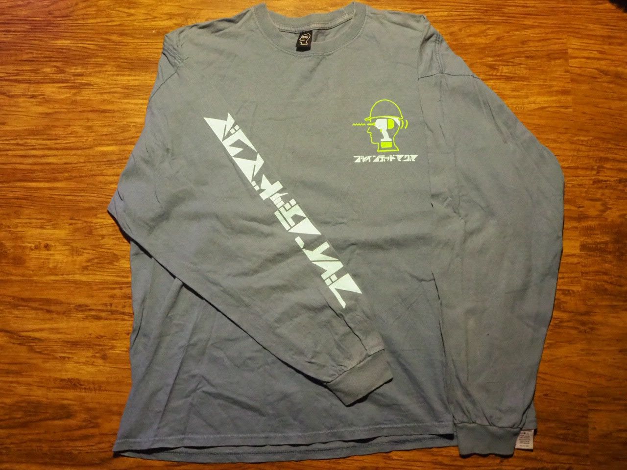 image of Magma X Braindead Long Sleeve Tee - Indigo, Men's (Size Large)