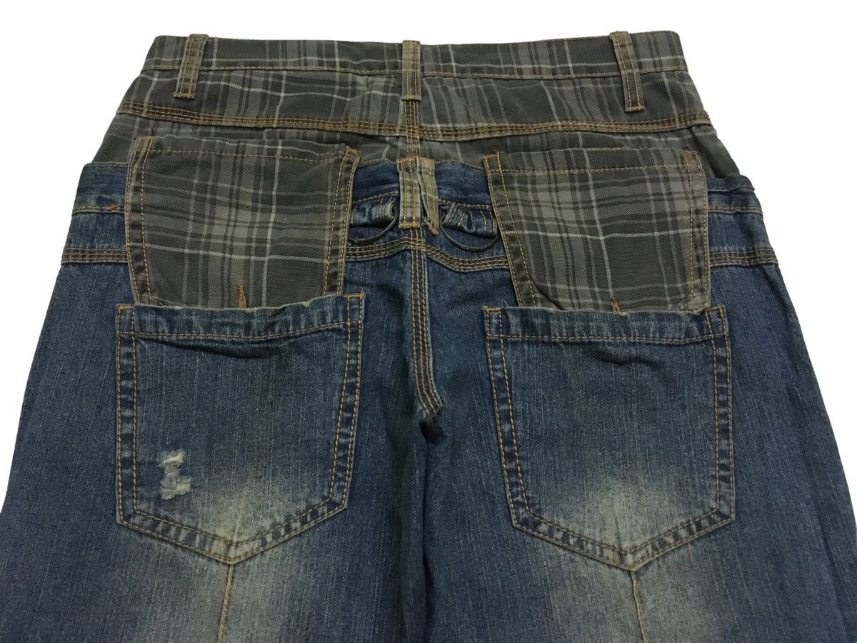 If Six Was Nine × Japanese Brand Rare Vintage Japanese Brand Techno Double Waist Jeans 1990s Size US 29 - 4 Thumbnail