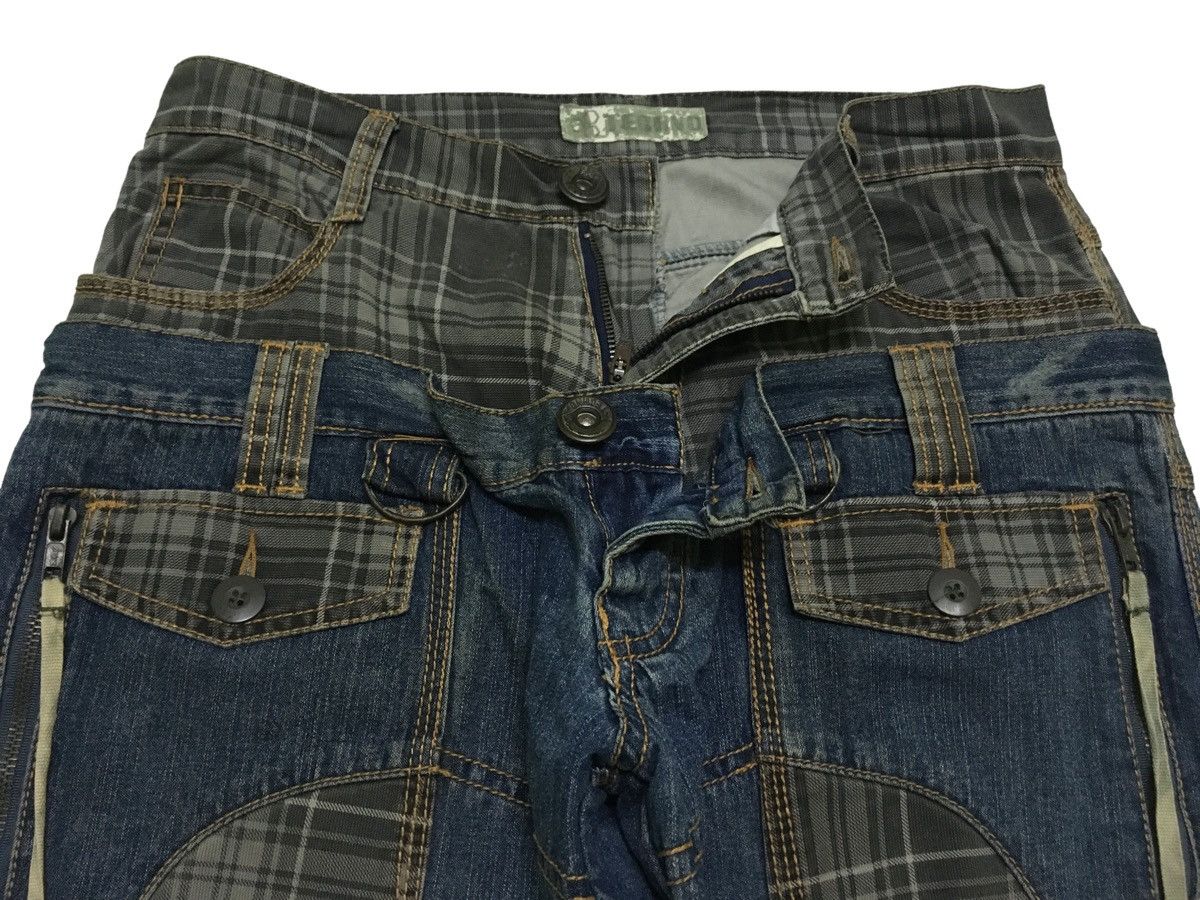 If Six Was Nine × Japanese Brand Rare Vintage Japanese Brand Techno Double Waist Jeans 1990s Size US 29 - 7 Thumbnail