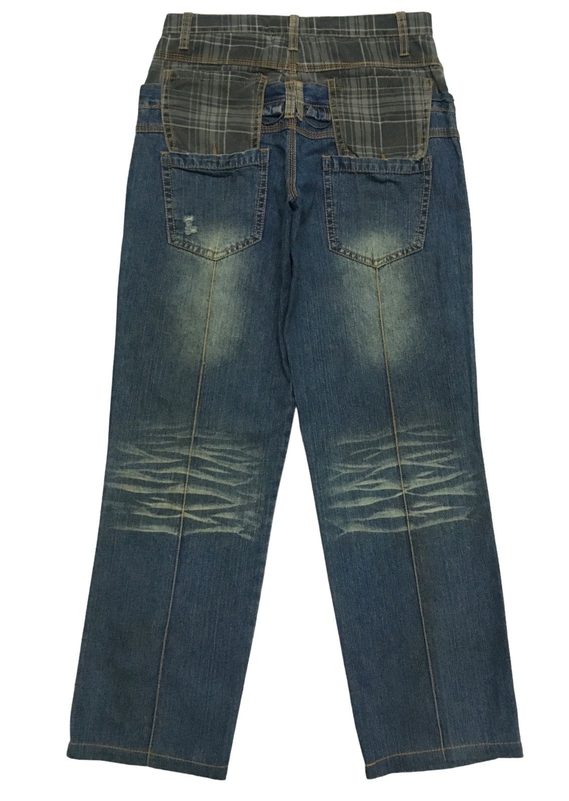 If Six Was Nine × Japanese Brand Rare Vintage Japanese Brand Techno Double Waist Jeans 1990s Size US 29 - 2 Thumbnail
