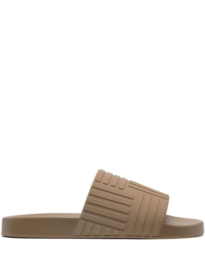 Brown Slider Rubber Sandals