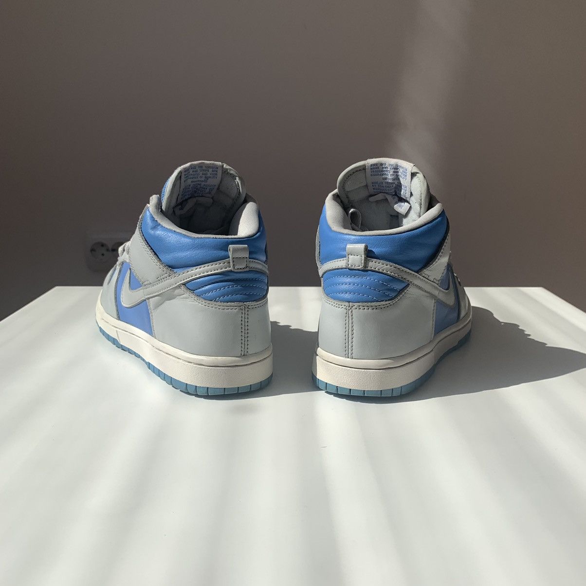 Nike 2003 Nike Dunk High Neutral Grey-University Blue GS Size US 8 / IT 38 - 7 Thumbnail