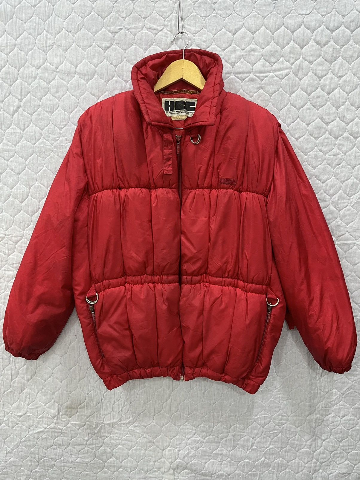 image of B46. Henri Charles Colsenet Descente Puffer Jacket in Red, Men's (Size Medium)