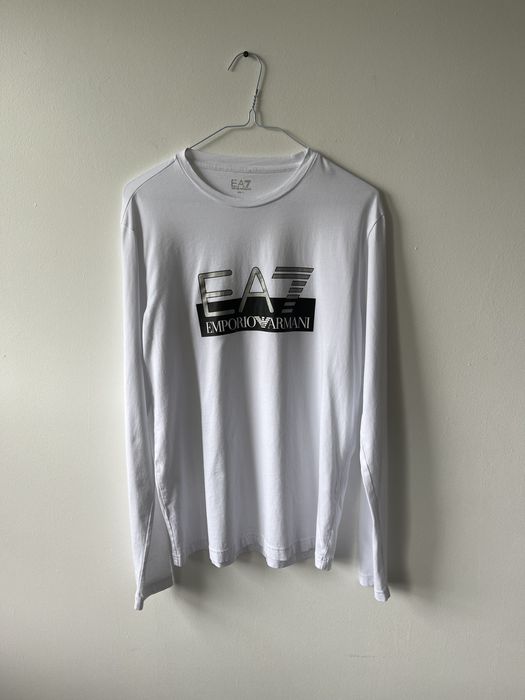 Vintage Emporio Armani White Long-sleeve Vintage Designer Streetwear ...