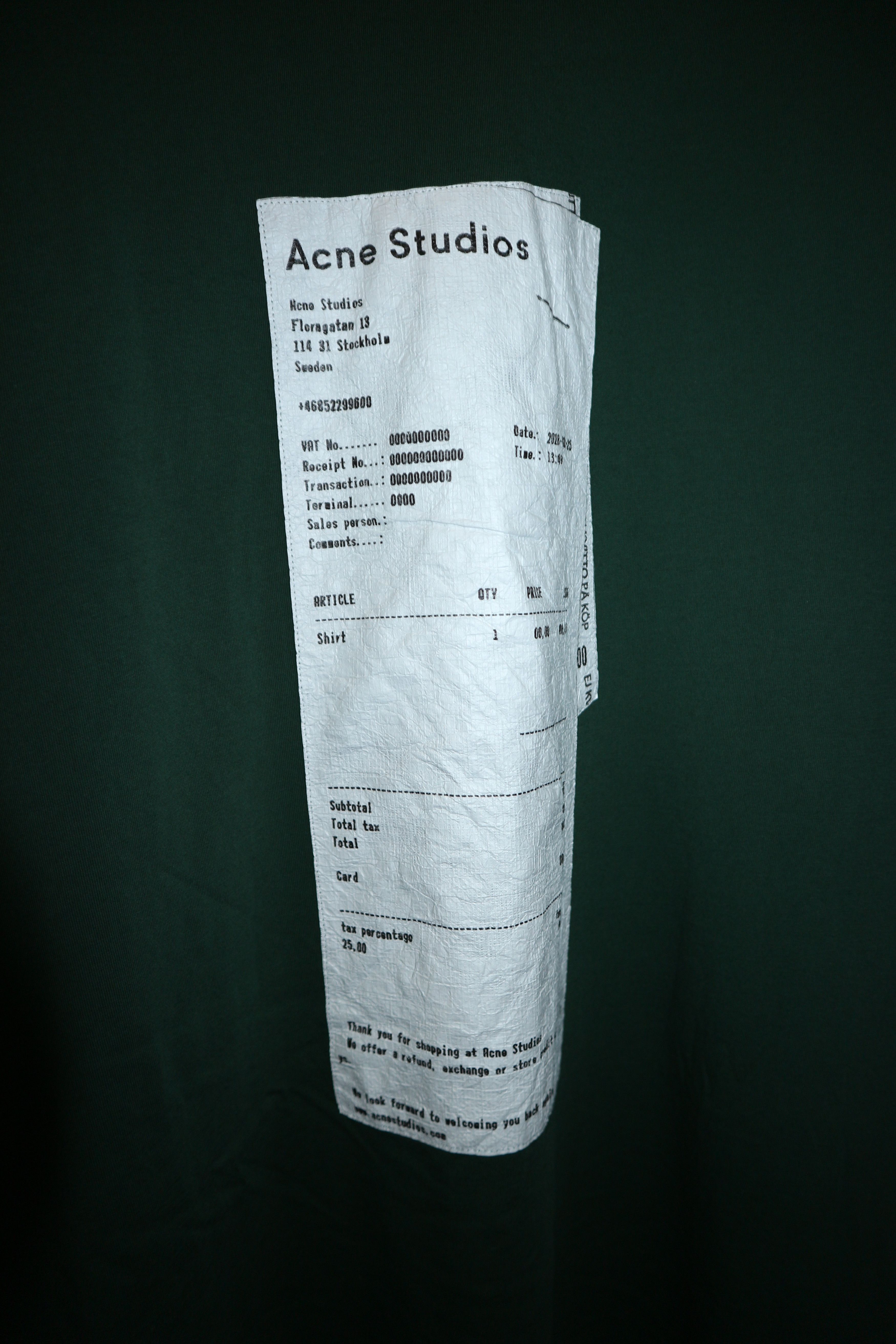 Acne Studios OVERSIZED RECEIPT T-SHIRT Size US XS / EU 42 / 0 - 3 Thumbnail