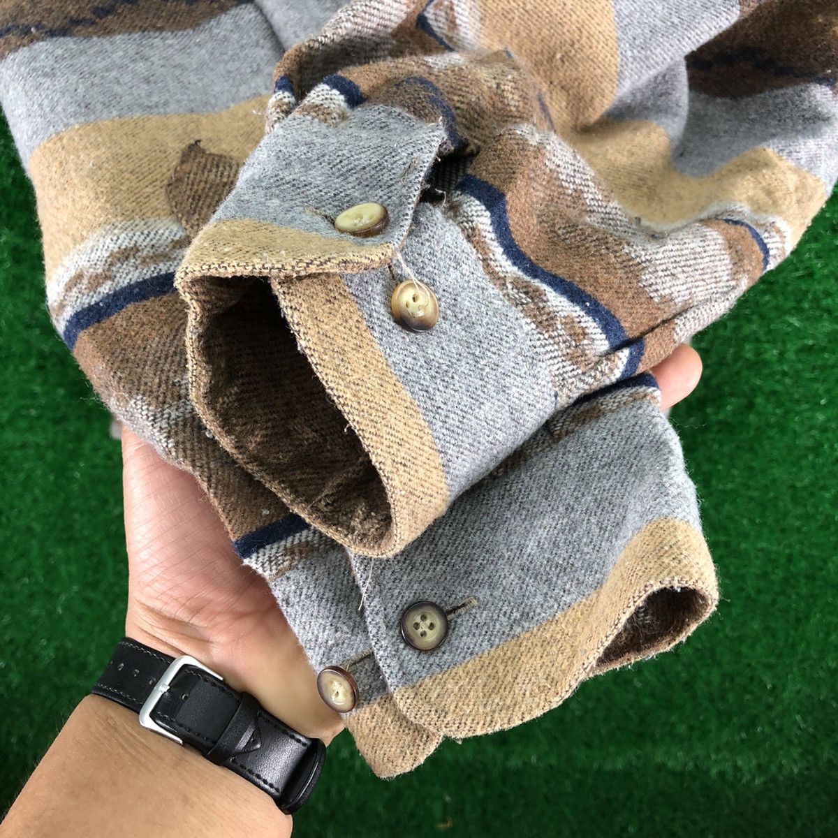 Flannel Vintage 90's Wool Flannel Navajo Double Pocket by Council Size US XL / EU 56 / 4 - 11 Thumbnail