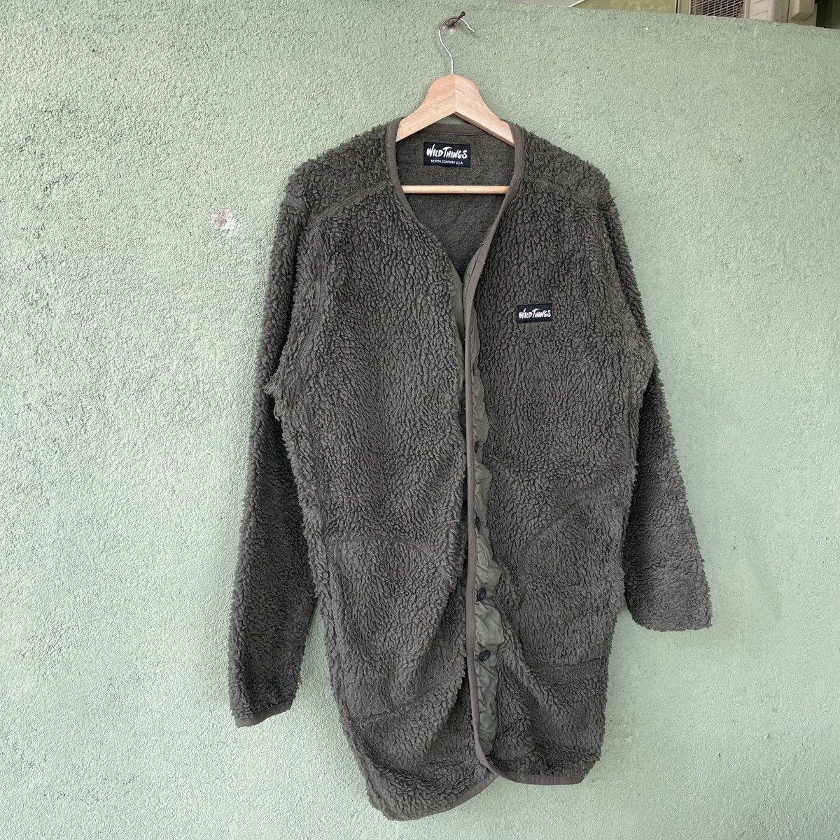 Aran Isles Knitwear Vintage Wild Things Sherpa Deep Pill Fleece Green Jacket Size US L / EU 52-54 / 3 - 2 Thumbnail