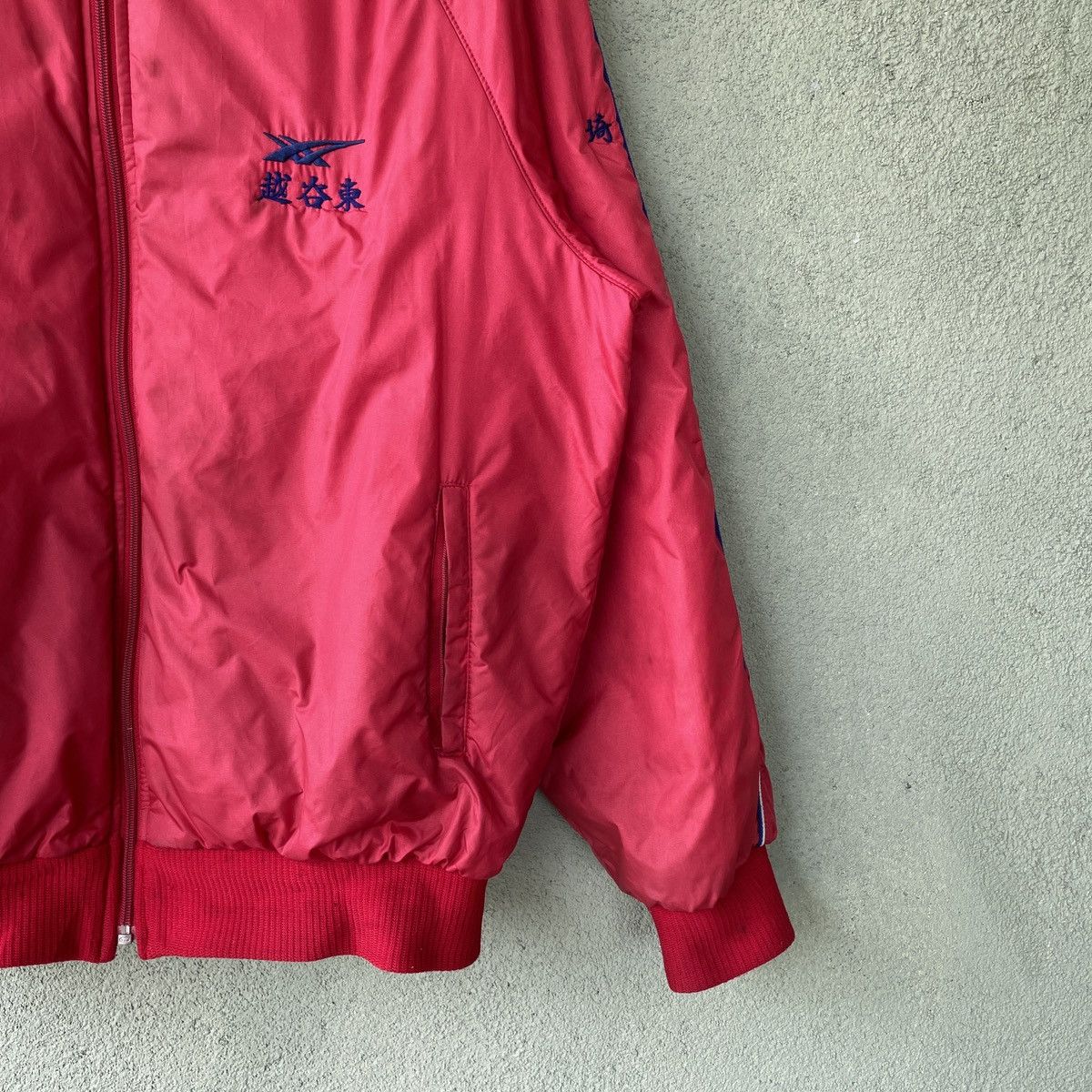 Asics × Japanese Brand Vintage Asics Higashi Made In Japan Red Zipper Ups Jacket Size US L / EU 52-54 / 3 - 6 Thumbnail