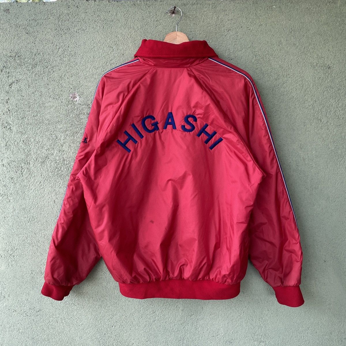 Asics × Japanese Brand Vintage Asics Higashi Made In Japan Red Zipper Ups Jacket Size US L / EU 52-54 / 3 - 1 Thumbnail