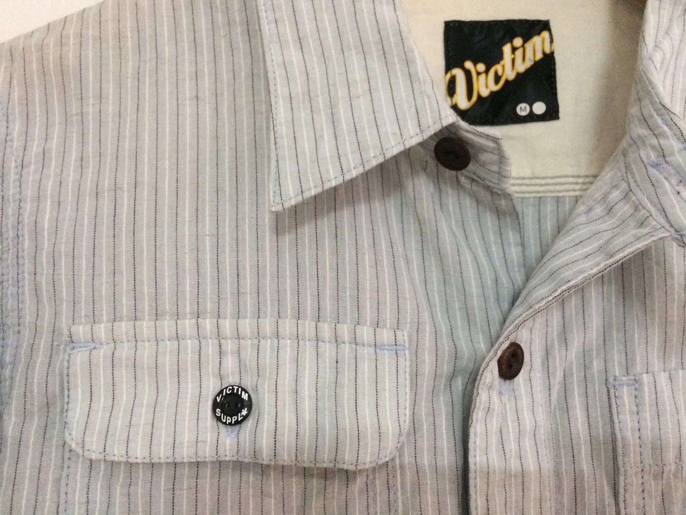 Japanese Brand × Vintage 🔥🔥Japanese Brand Victim Striped Shirt Size US S / EU 44-46 / 1 - 4 Thumbnail