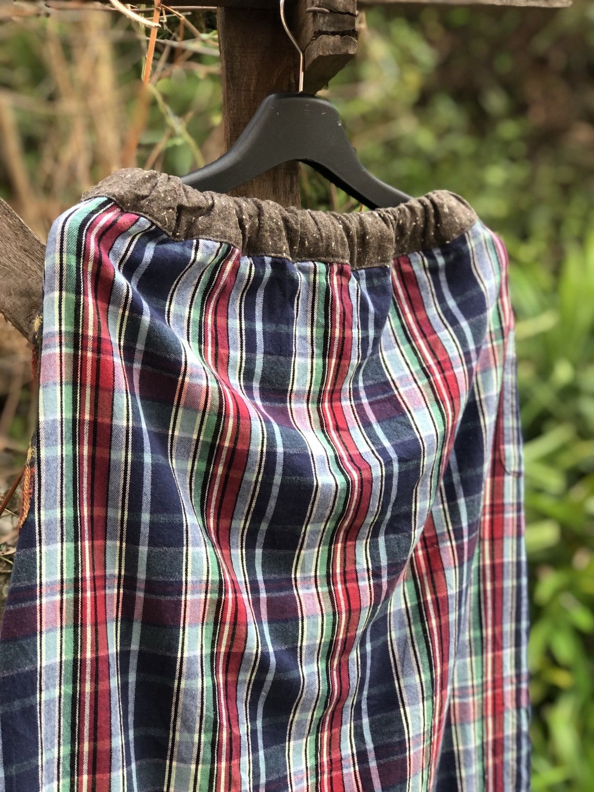 Japanese Brand Vintage Mini Skirt Multi Plaid by Marine Sanforized Size 32" / US 10 / IT 46 - 5 Thumbnail