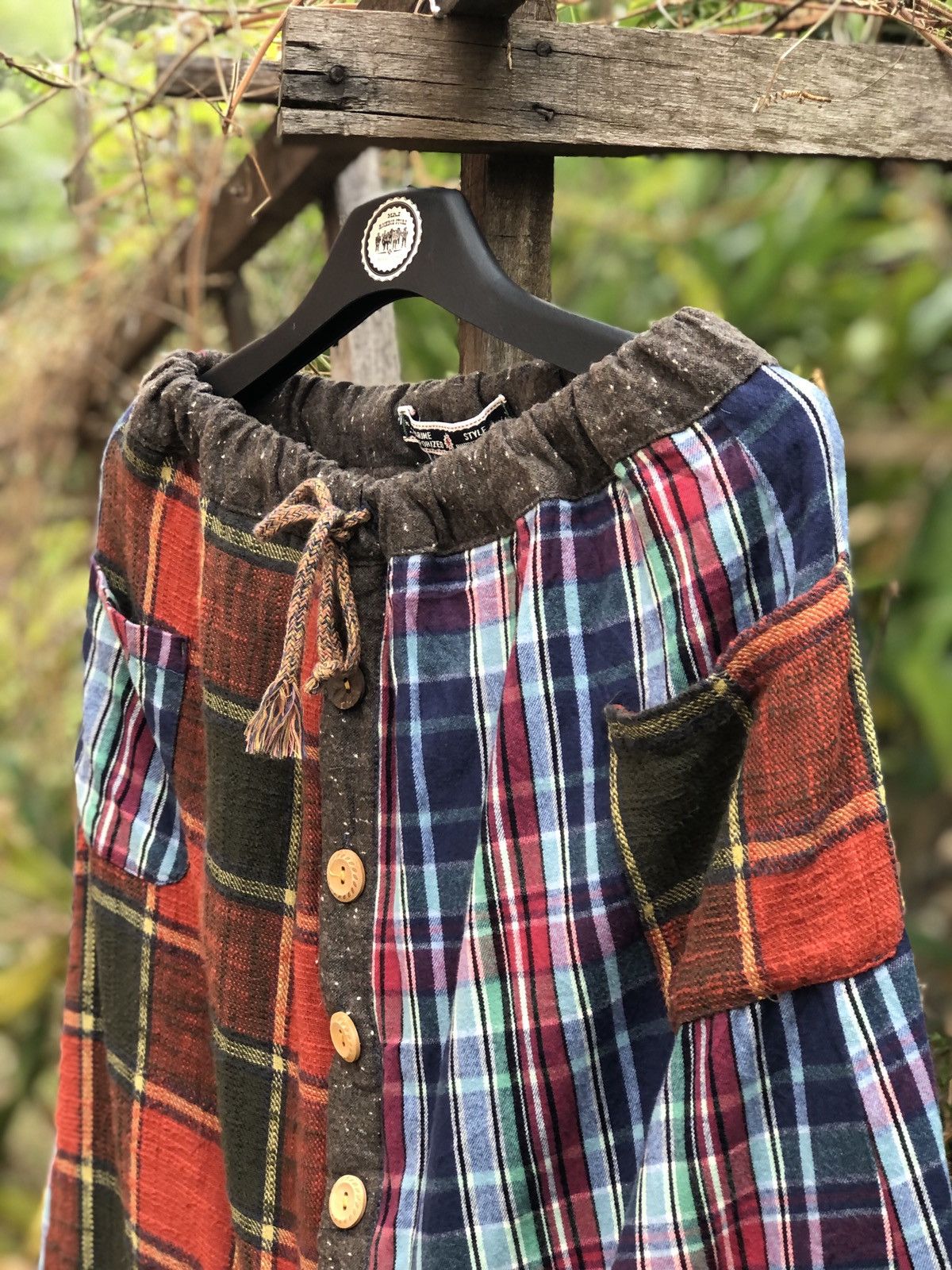 Japanese Brand Vintage Mini Skirt Multi Plaid by Marine Sanforized Size 32" / US 10 / IT 46 - 2 Thumbnail