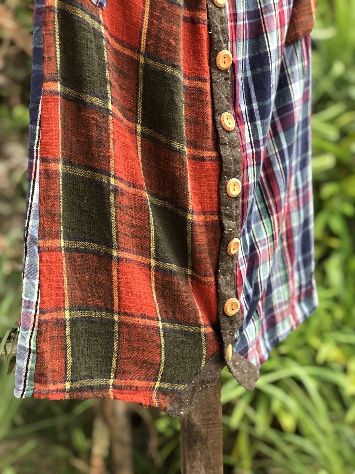 Japanese Brand Vintage Mini Skirt Multi Plaid by Marine Sanforized Size 32" / US 10 / IT 46 - 3 Thumbnail