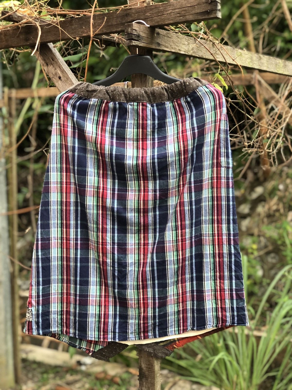 Japanese Brand Vintage Mini Skirt Multi Plaid by Marine Sanforized Size 32" / US 10 / IT 46 - 4 Thumbnail