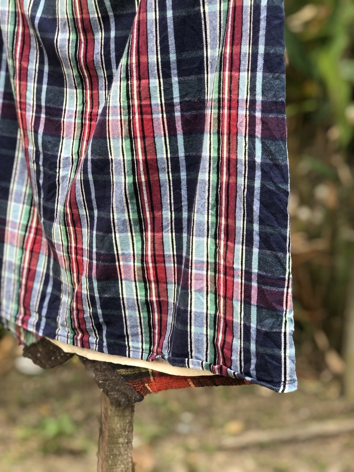 Japanese Brand Vintage Mini Skirt Multi Plaid by Marine Sanforized Size 32" / US 10 / IT 46 - 6 Thumbnail