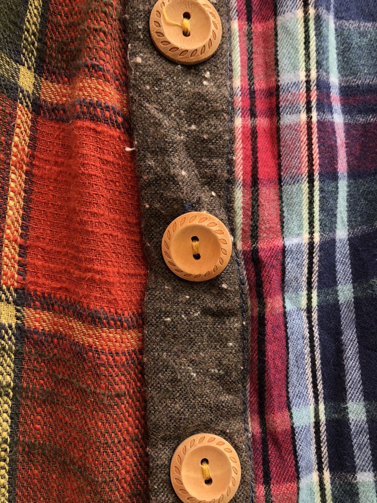 Japanese Brand Vintage Mini Skirt Multi Plaid by Marine Sanforized Size 32" / US 10 / IT 46 - 8 Thumbnail
