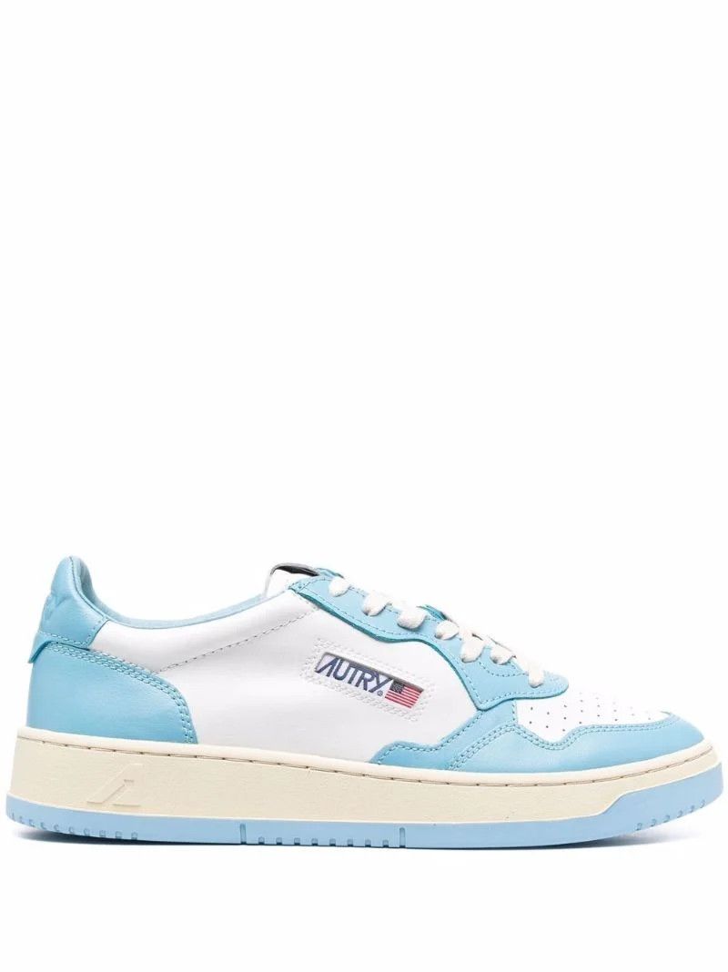 Blue Medalist Leather Sneakers