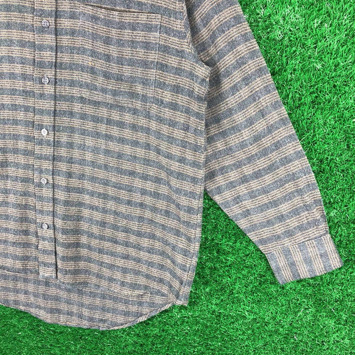 Flannel Vintage 80's Flanel Striped Single Pocket Shirt Size US L / EU 52-54 / 3 - 3 Thumbnail