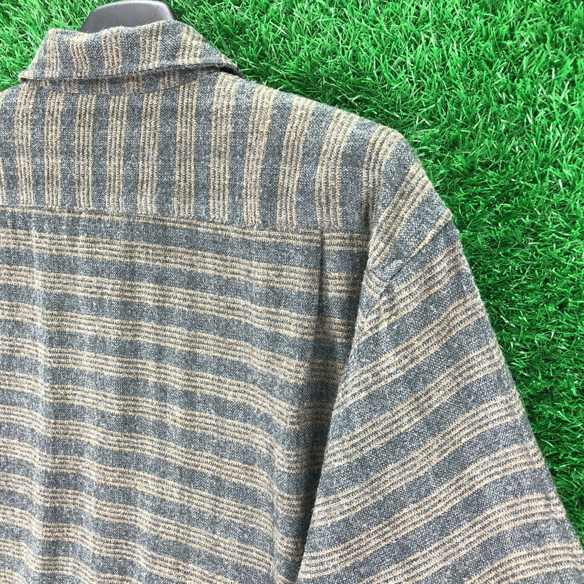 Flannel Vintage 80's Flanel Striped Single Pocket Shirt Size US L / EU 52-54 / 3 - 5 Thumbnail
