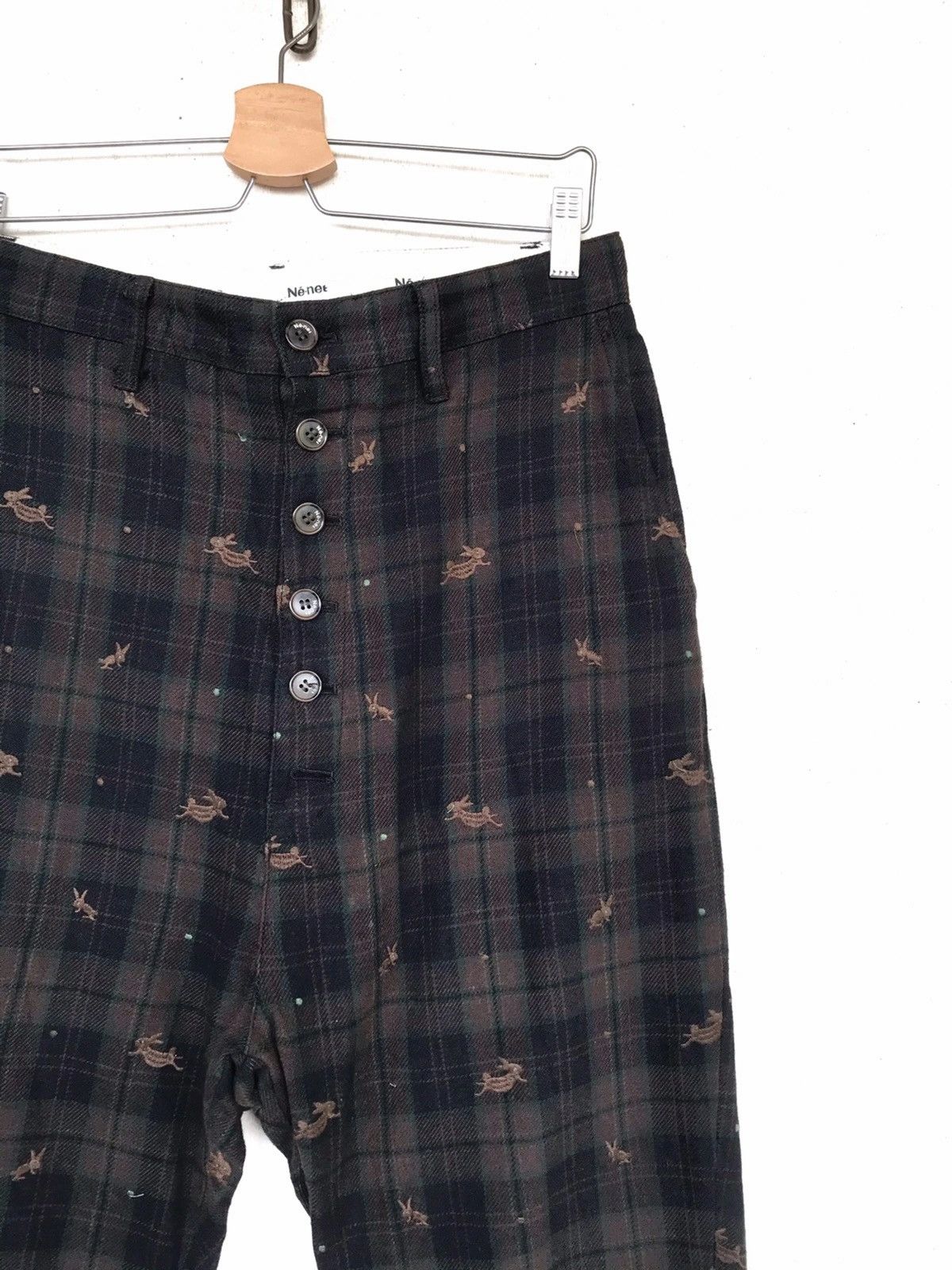 Issey Miyake 💥Final💥 Issey Miyake Ne-net Animal Tartan Pant Size US 31 - 6 Thumbnail