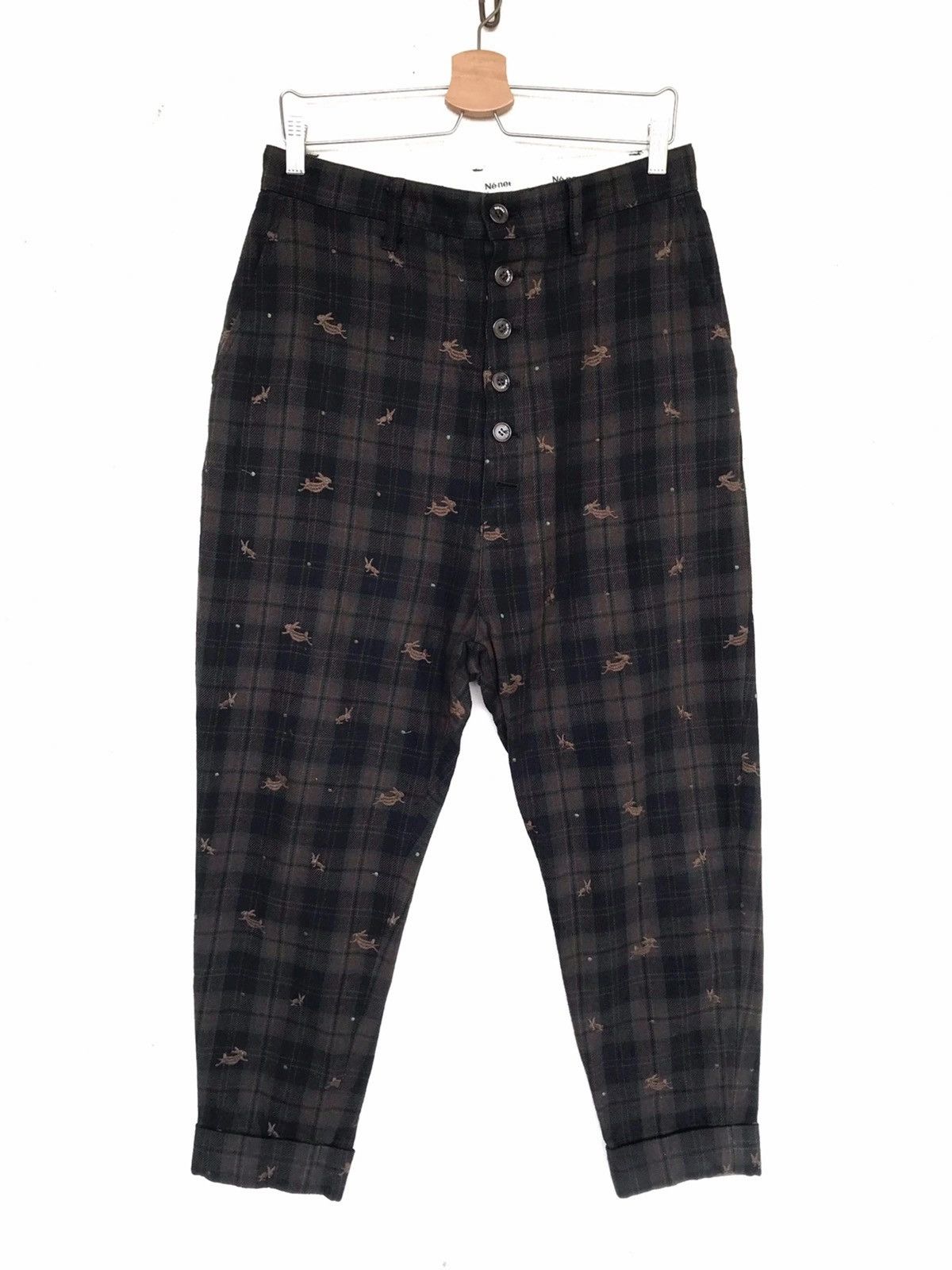 Issey Miyake 💥Final💥 Issey Miyake Ne-net Animal Tartan Pant Size US 31 - 1 Thumbnail