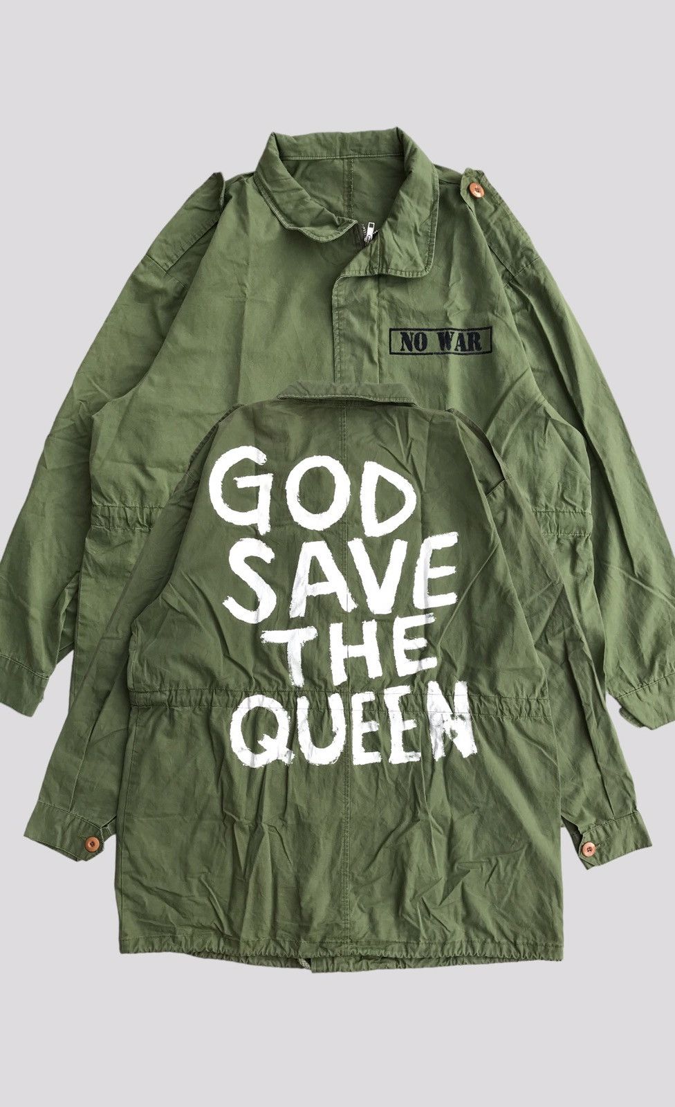 image of Lad Musician Seditionaries Military Jacket in Olive Green, Men's (Size Large)
