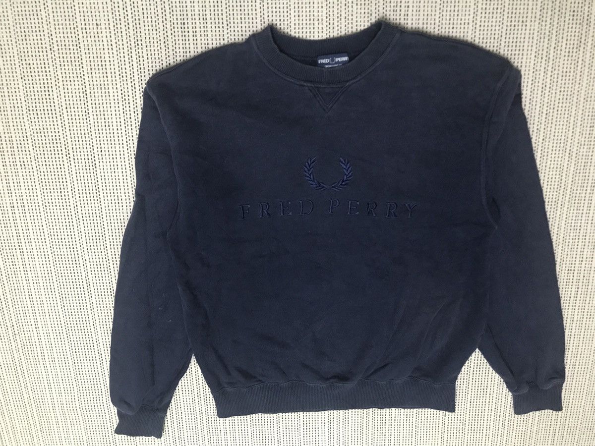 Fred Perry × Japanese Brand FRED PERRY SWEATSHIRT WITH LOGO EMBROIDERY MAN BLACK Size US M / EU 48-50 / 2 - 3 Thumbnail