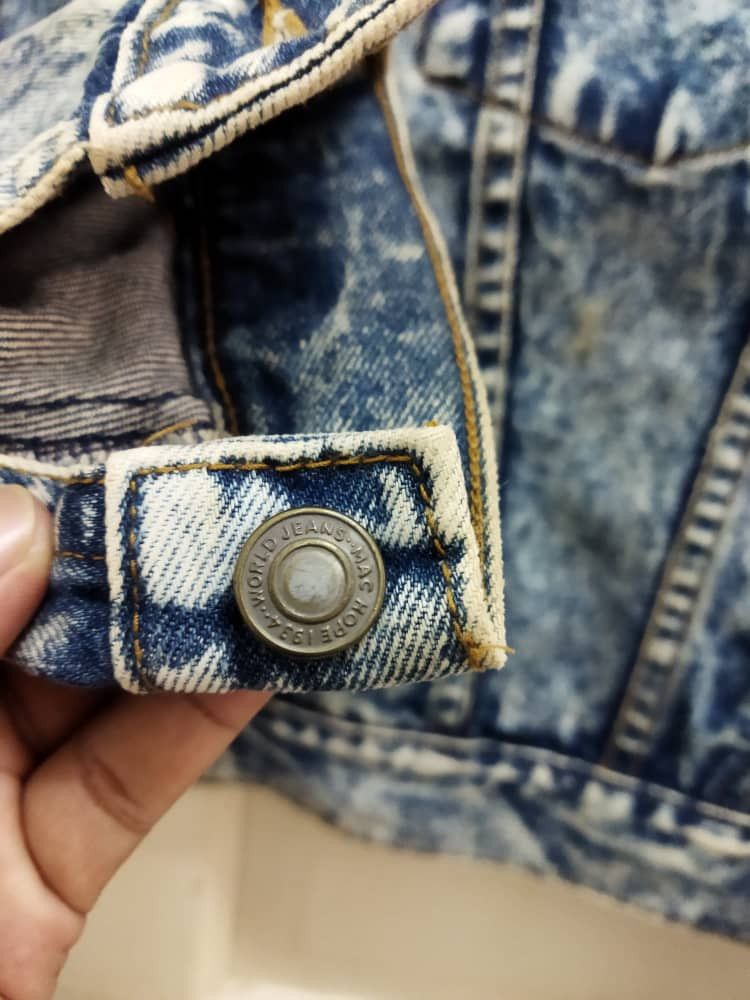 Japanese Brand 🔥GRAILED ACID WASH DENIMS JACKET Size US M / EU 48-50 / 2 - 3 Thumbnail