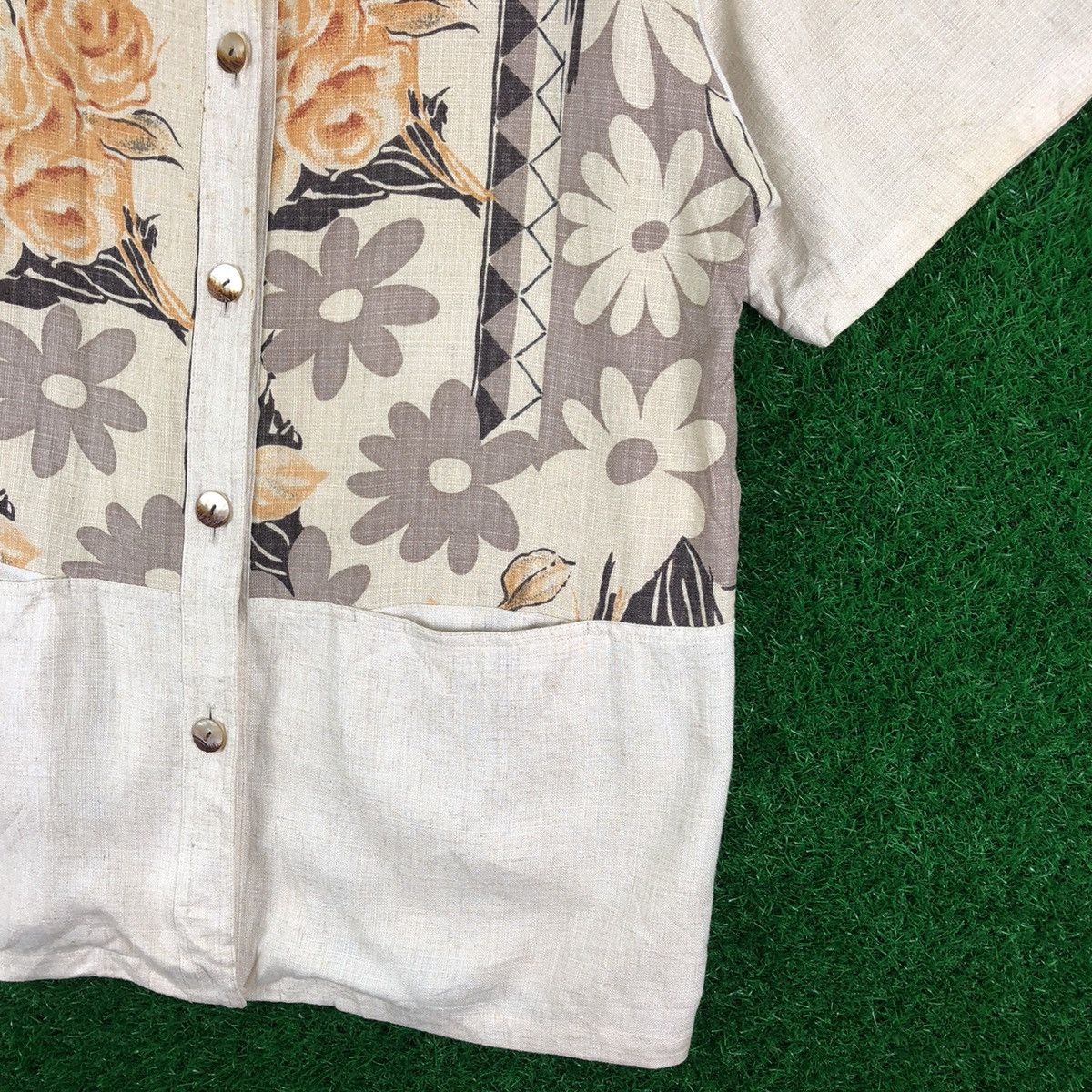 Japanese Brand Vintage Women Shirt Rayon+Hemp Fabric by Nona 15 Size L / US 10 / IT 46 - 3 Thumbnail