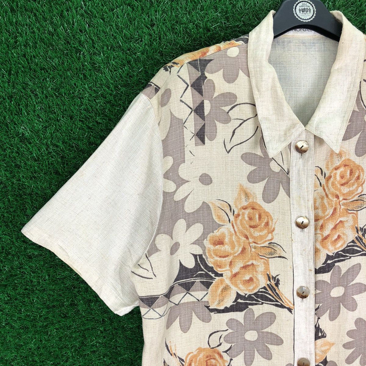 Japanese Brand Vintage Women Shirt Rayon+Hemp Fabric by Nona 15 Size L / US 10 / IT 46 - 2 Thumbnail