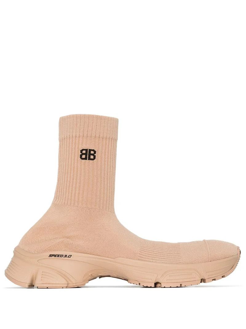 Brown Speed 3.0 Sock Sneakers